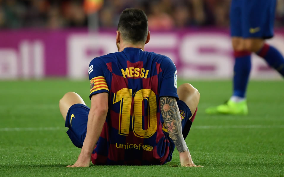Messi salió en en la mitad del encuentro. (AFP)