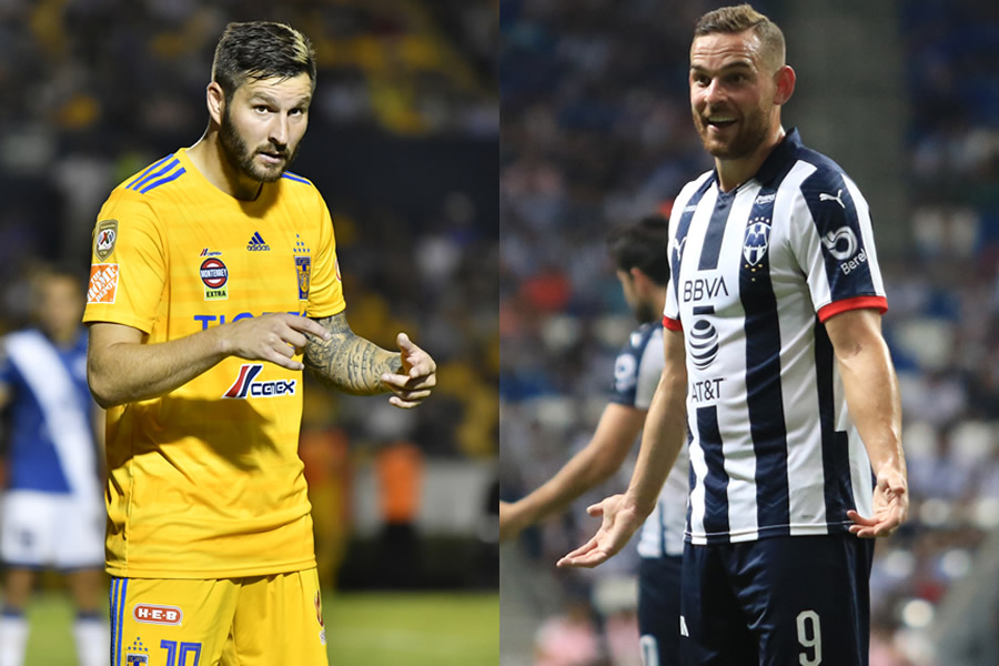 Gignac y Janssen, los europeos del Clásico Regio. (Fotos: Imago)