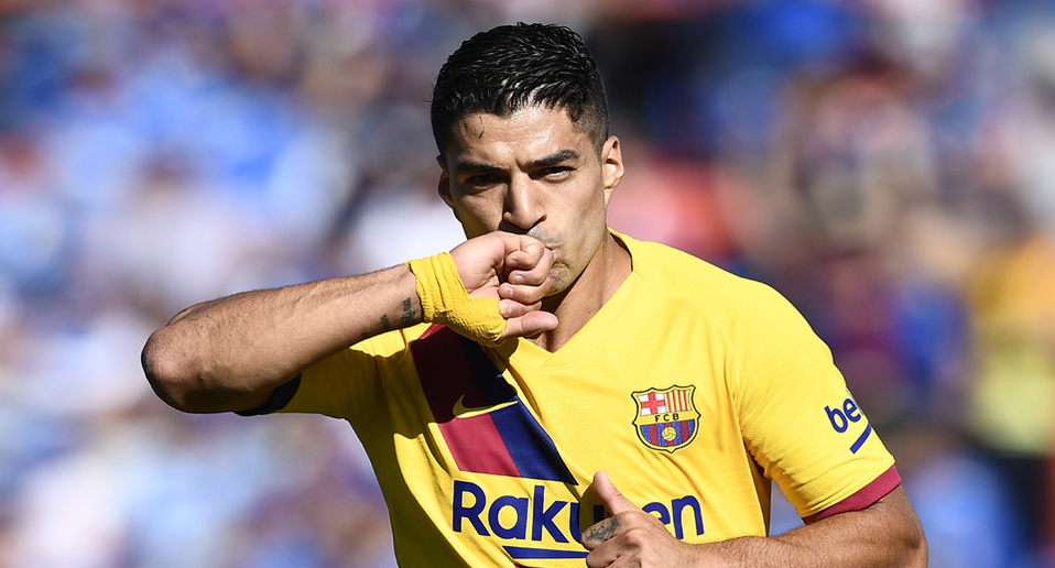 Luis Suárez festeja su gol (AFP)