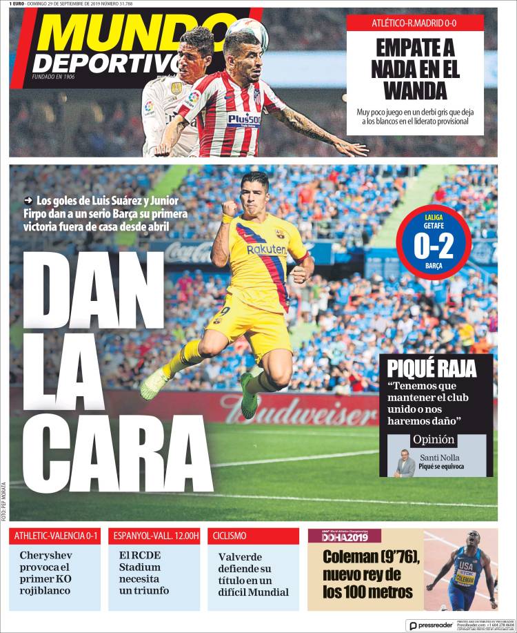 Las portadas de los diarios deportivos del mundo.