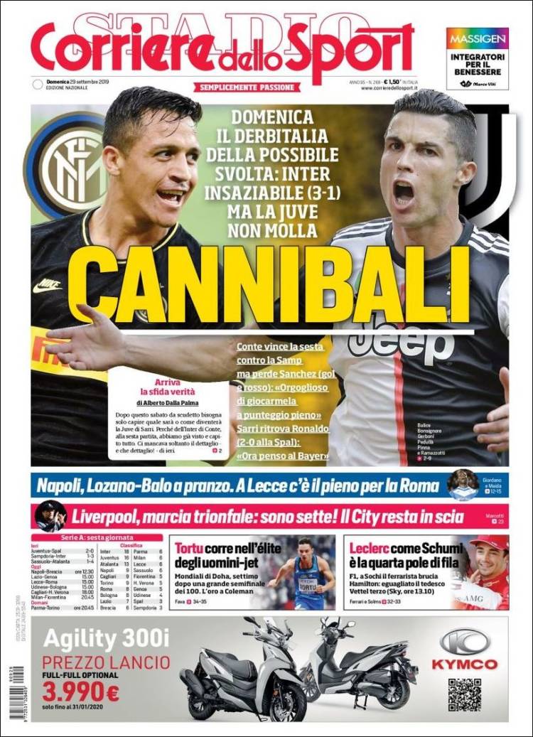 Las portadas de los diarios deportivos del mundo.