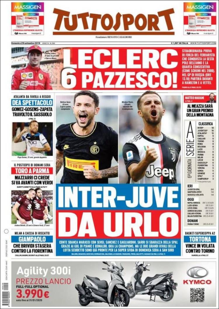 Las portadas de los diarios deportivos del mundo.