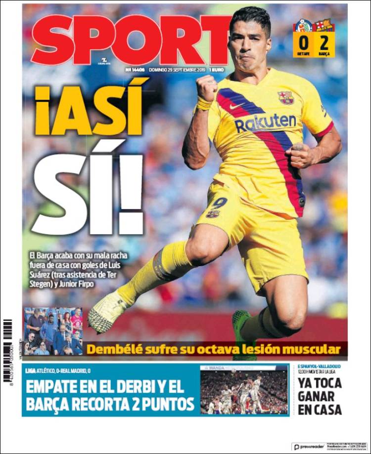 Las portadas de los diarios deportivos del mundo.