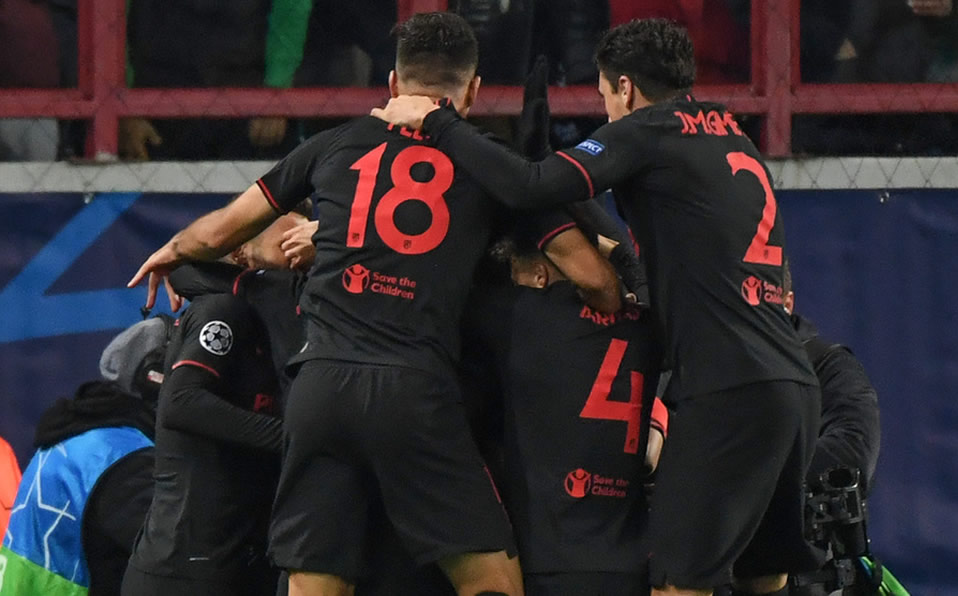 La celebración de los colchoneros. (Atlético)