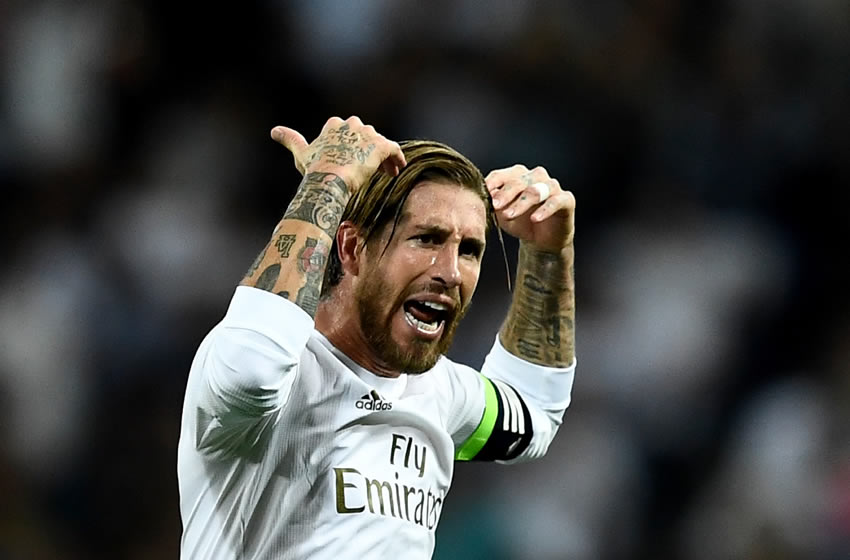 Ramos celebra su gol ante el Brujas. Foto: AFP