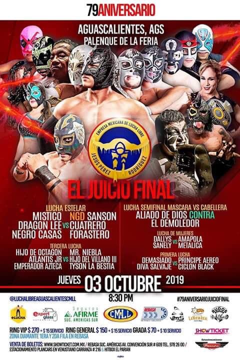 Carteleras de lucha libre del 3 al 9 de octubre