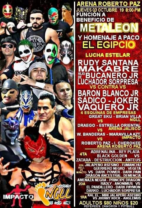Carteleras de lucha libre del 3 al 9 de octubre
