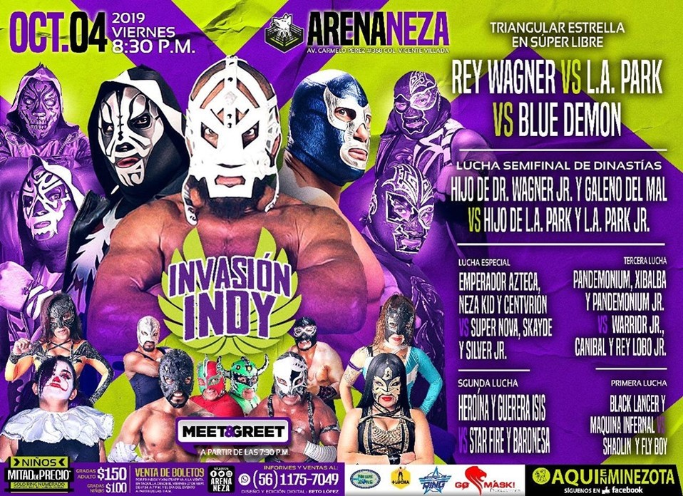 Carteleras de lucha libre del 3 al 9 de octubre