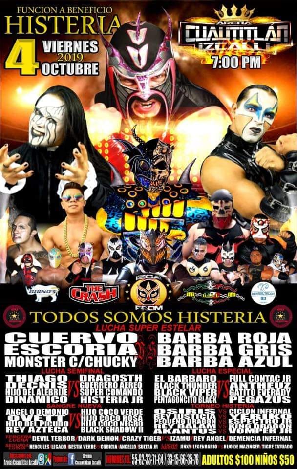 Carteleras de lucha libre del 3 al 9 de octubre