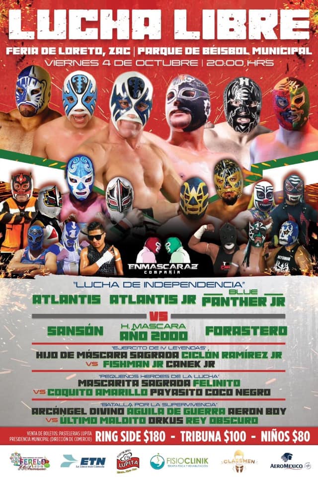 Carteleras de lucha libre del 3 al 9 de octubre