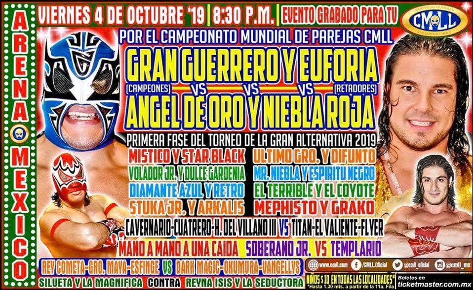 Carteleras de lucha libre del 3 al 9 de octubre