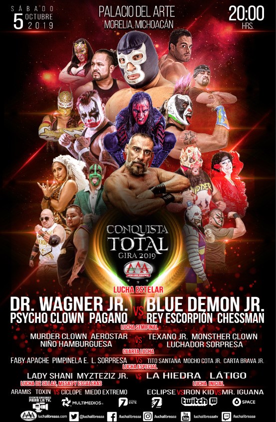 Carteleras de lucha libre del 3 al 9 de octubre