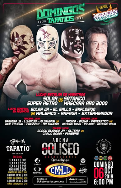 Carteleras de lucha libre del 3 al 9 de octubre
