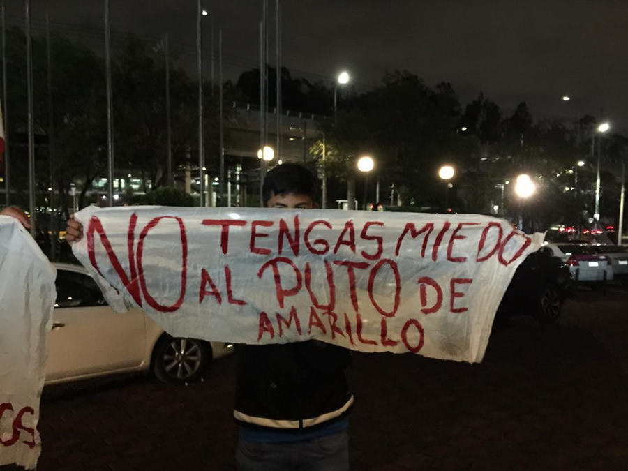Aficionados celestes exigieron vencer al América este sábado. (Foto: Abigail Parra)