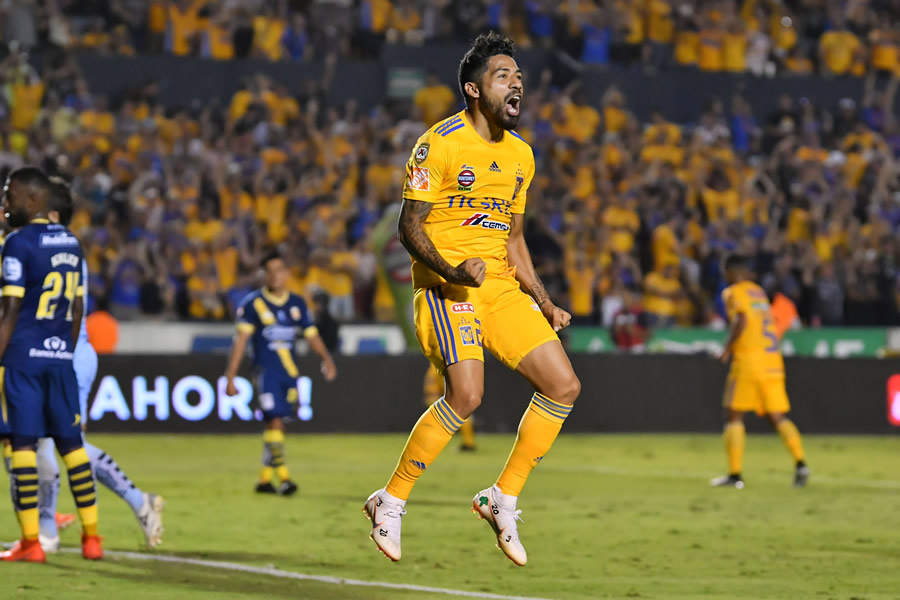 Javier Aquino ha marcado dos goles con Tigres en este Apertura 2019. Foto: imago7