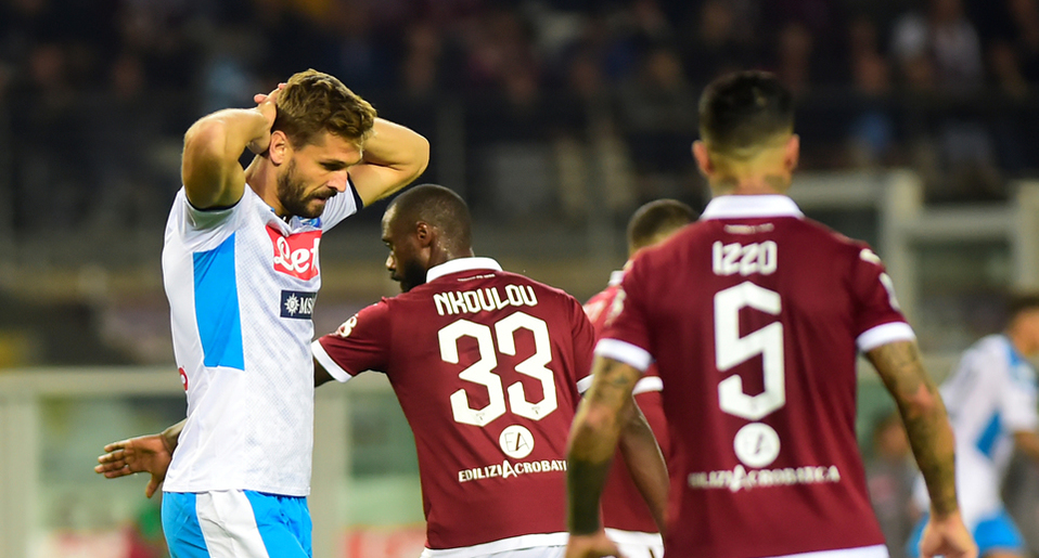 El Napoli se rezaga en la lucha por el título (Reuters)