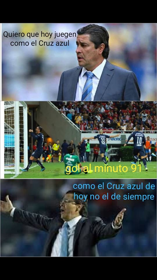 ¡Jueguen como el Azul! Bueno, como el que goleó al América, no el de siempre.