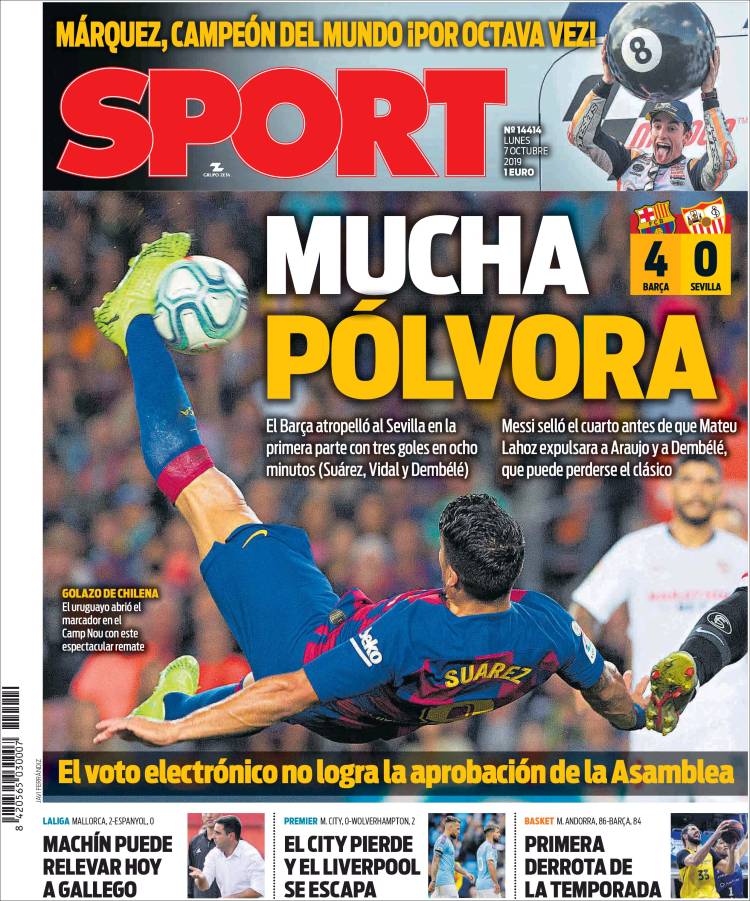 Las mejores portadas deportivas.