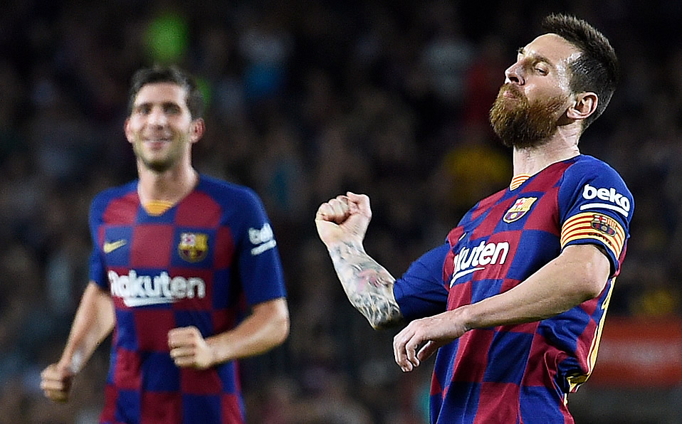 Messi anotó su primer gol de la temporada ante Sevilla. (Foto: AFP)