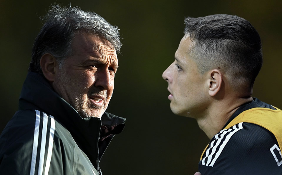 Martino y Chicharito (Imago7)