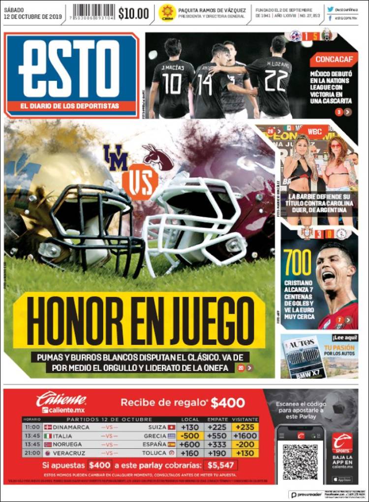 No te pierdas la información deportiva más destacada al rededor del mundo
