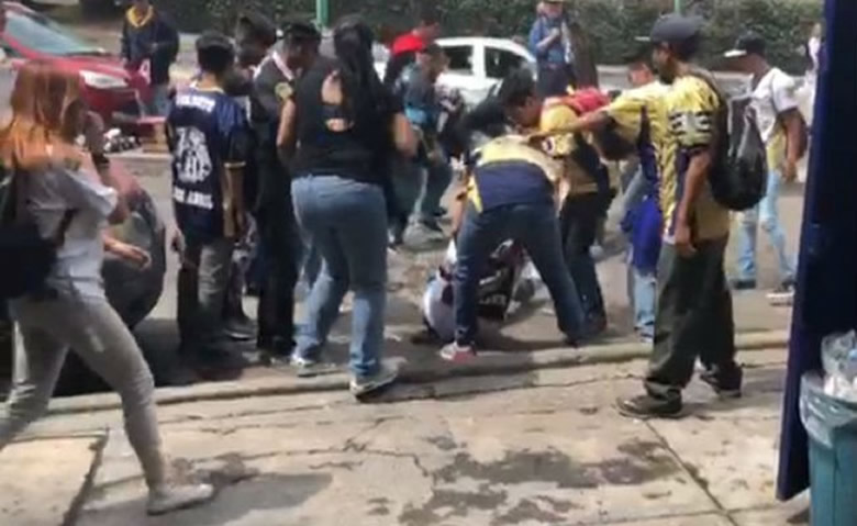 La violencia se hizo presente a las afueras del Estadio en Ciudad Universitaria