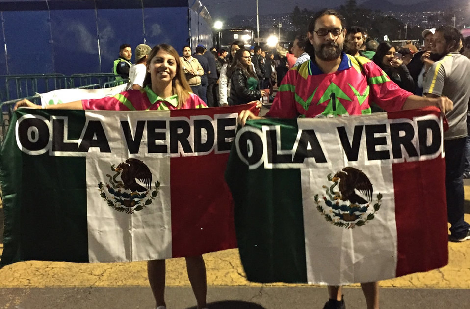 Los miembros de la Ola Verde viajaron del país caribeño hasta la CDMX para ver el México vs Panamá de esta noche