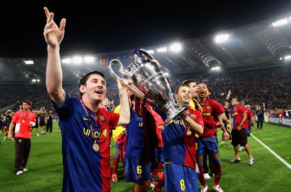 La Orejona del 2009, esa del gol de cabeza, fue su primera. (AFP)
