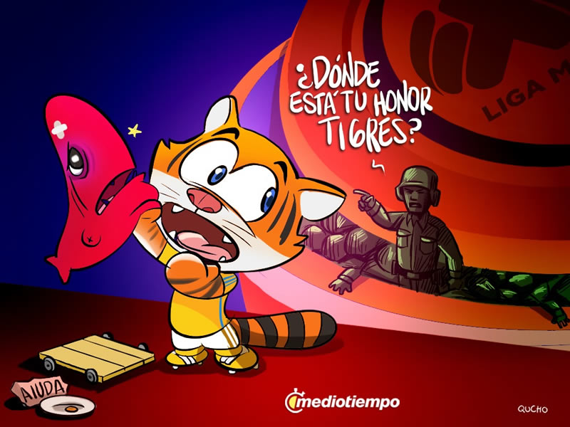 Los felinos no tuvieron piedad y le metieron dos goles a los jarochos durante su protesta.