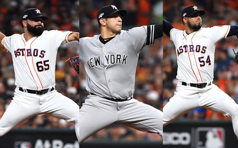 HISTÓRICO: Tres pitchers mexicanos participan en un juego de playoffs