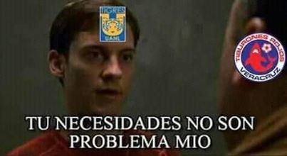 Los mejores memes que generó el juego Veracruz contra Tigres.