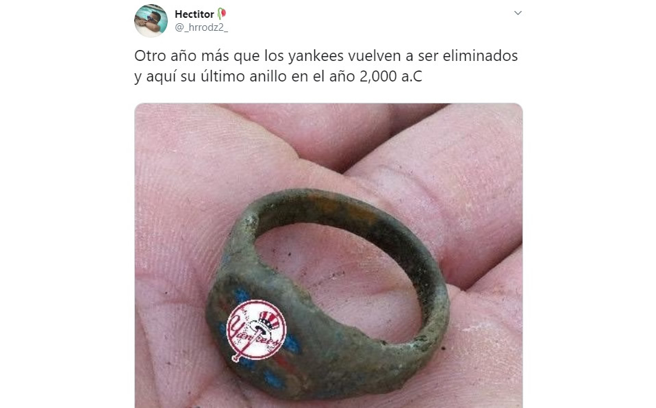 La burla: así se viejos se ven los últimos anillos de campeón que ganaron los Yankees