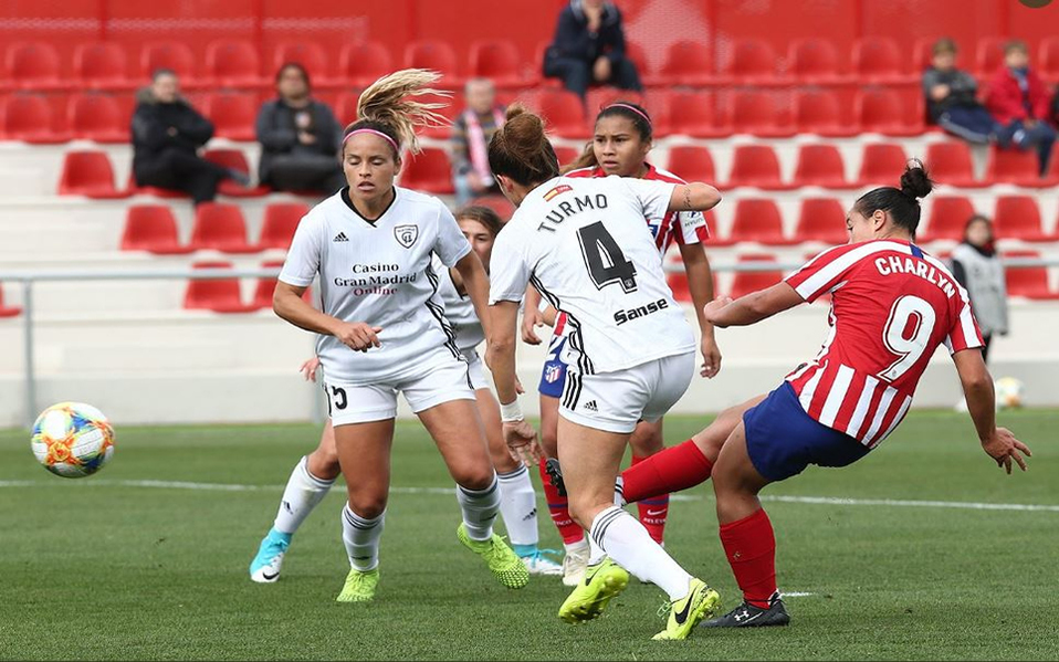 Charlyn Corral volvió a marcar, ahora en Liga (Twitter @AtletiFemenino)