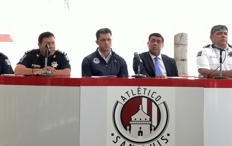 Marrero encabezó la conferencia de pensa. (Foto: @AtletideSanLuis)