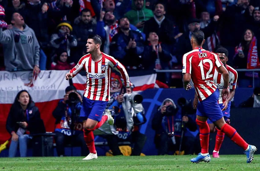 Álvaro Morata anotó el gol del triunfo del Atlético de Madrid. Foto: EFE
