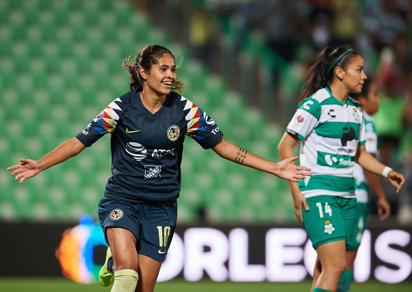 Daniela Espinosa sumó su octava anotación con las Águilas en la presente temporada. Foto: Mexsport.