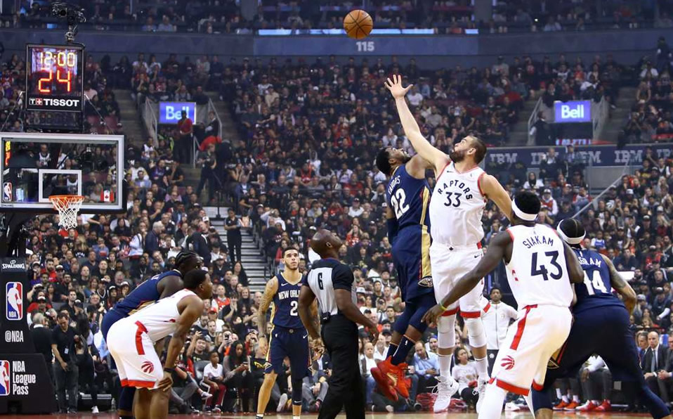 El momento exacto del Tipoff de la Temporada 2019 de la NBA. (AFP)