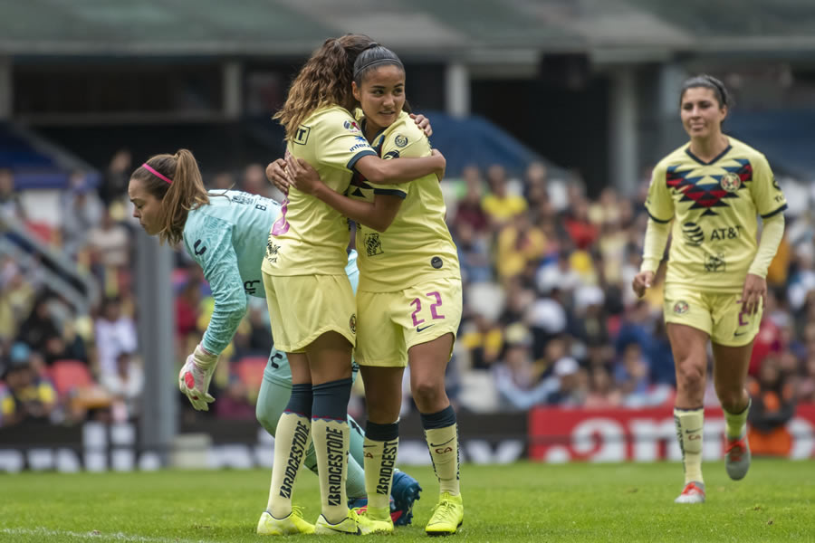 Las americanistas se afianzan en los primeros lugares para clasificar a la Liguilla. FOTO: Mexsport.