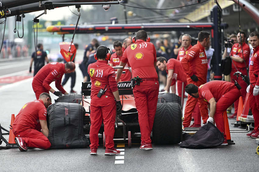La aparición de Ferrari en el Autódromo Hermanos Rodríguez. Foto: AFP