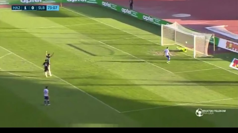 Un efecto visual, desatención y una imagen para el recuerdo se dieron el Slaven - Hajduk Split de la liga croata
