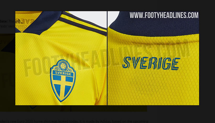 Suecia está cerca de asegurar su lugar a la justa, pero ya se filtró su playera para 2020, que será con su tradicional color amarillo. FOTO: footyhead