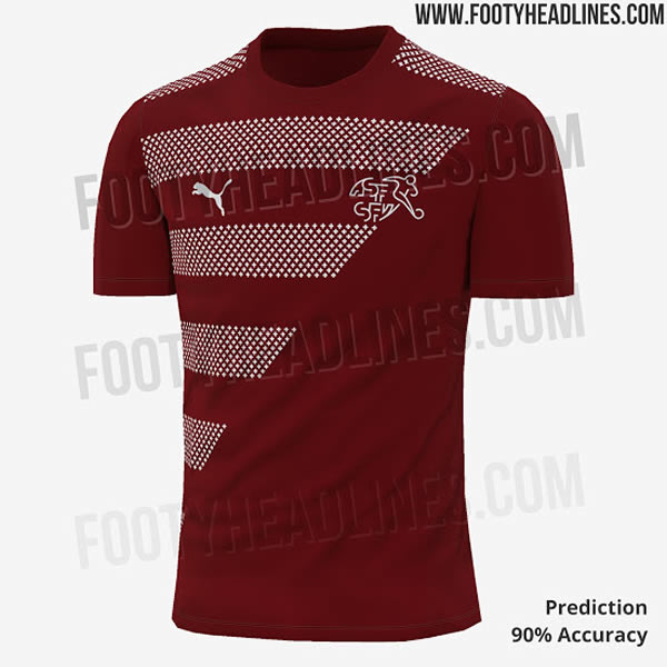El equipo de Suiza sigue peleando para buscar un lugar para la Eurocopa 2020, pero ya se ha filtrado su camiseta para el siguiente año. FOTO: footyhea