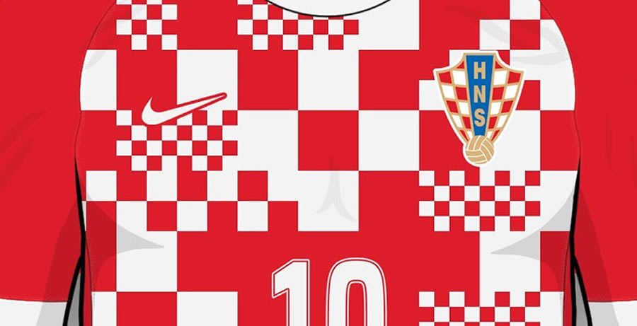 Croacia ha guardado con recelo su uniforme para el 2020, pero se filtró un boceto. Está cerca de amarrar su lugar a la justa. FOTO: footyheadlines.com