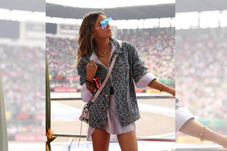 Belinda en el Autódromo Hermanos Rodríguez. (Foto: Instagram: #belinda)