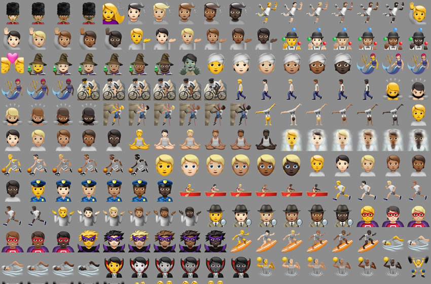 Los nuevos emojis tras la actualización de iOS 13.2 Foto: Emojipedia