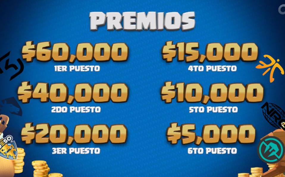 Así quedaron los premios. (clash-royale-league-2019)