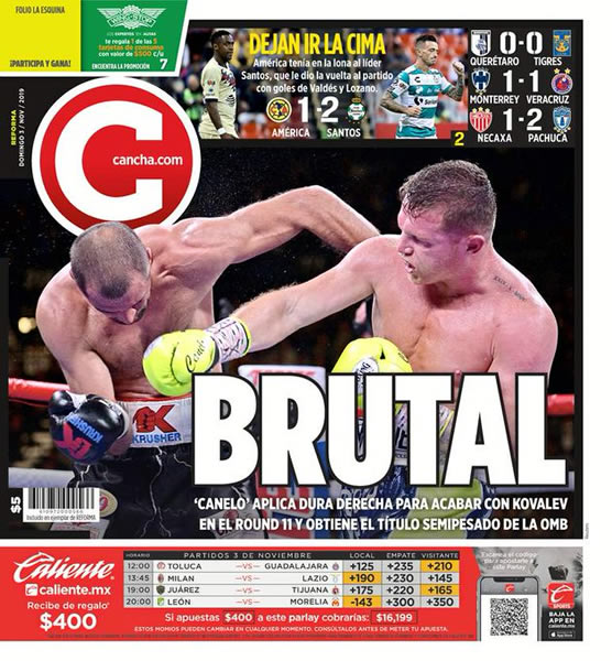 Cancha destacó la forma en que el Canelo se llevó el triunfo.