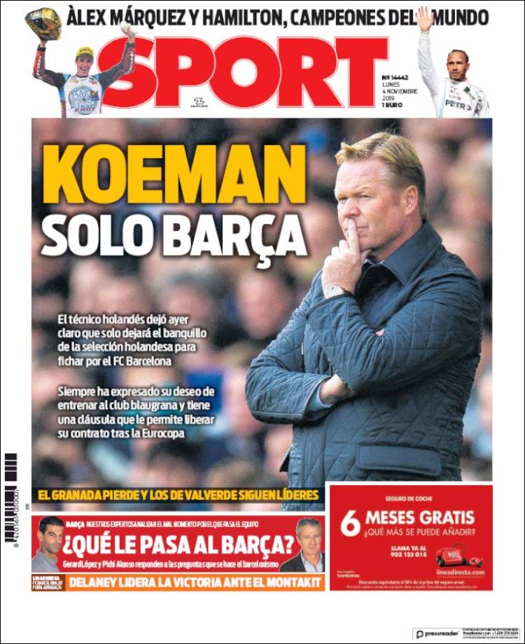Las mejores portadas deportivas.
