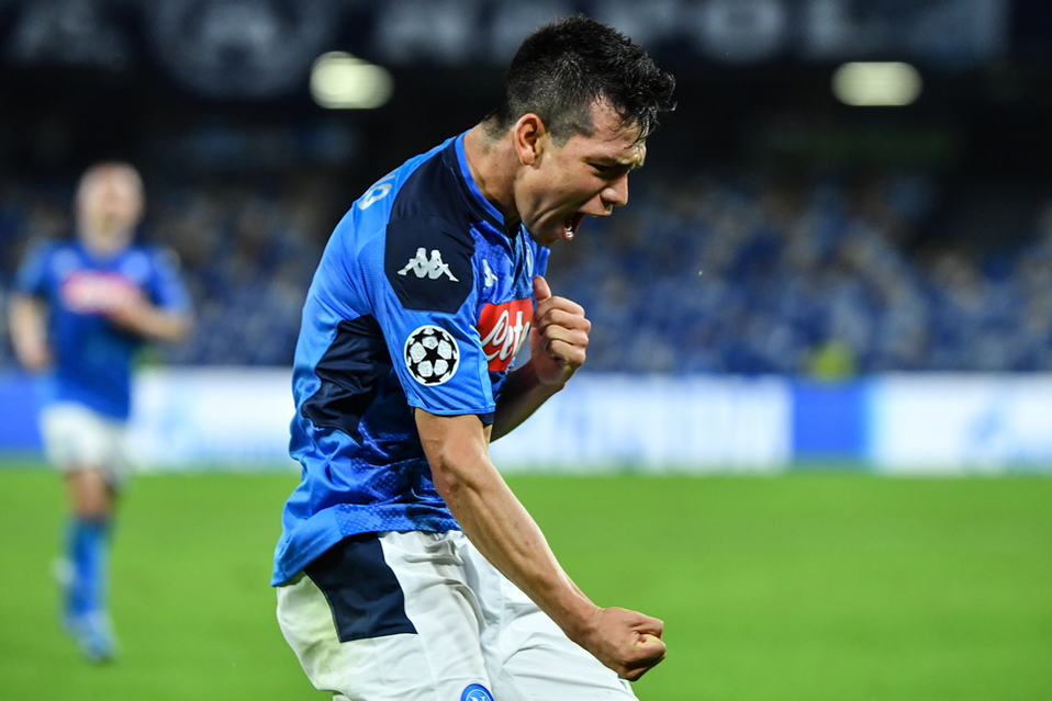 Lozano marcó el del empate del Napoli (FOTO: AFP)