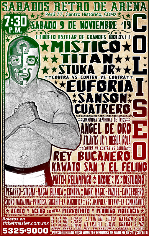 Carteleras de lucha libre.